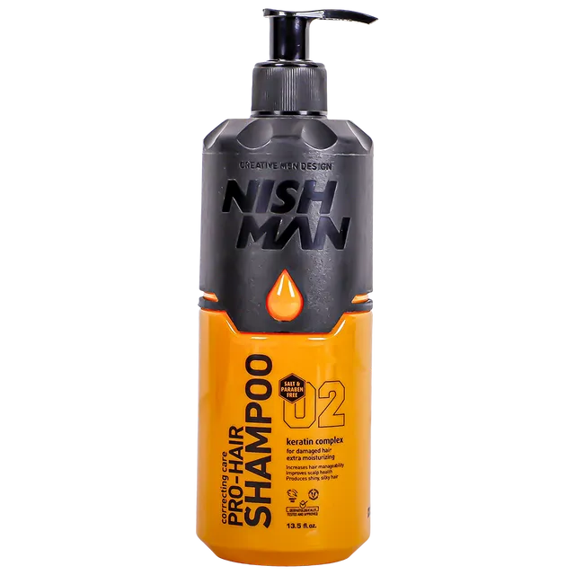 Nishman Shampoo Libre de Sal Y Parabenos Keratin 02 400 Ml