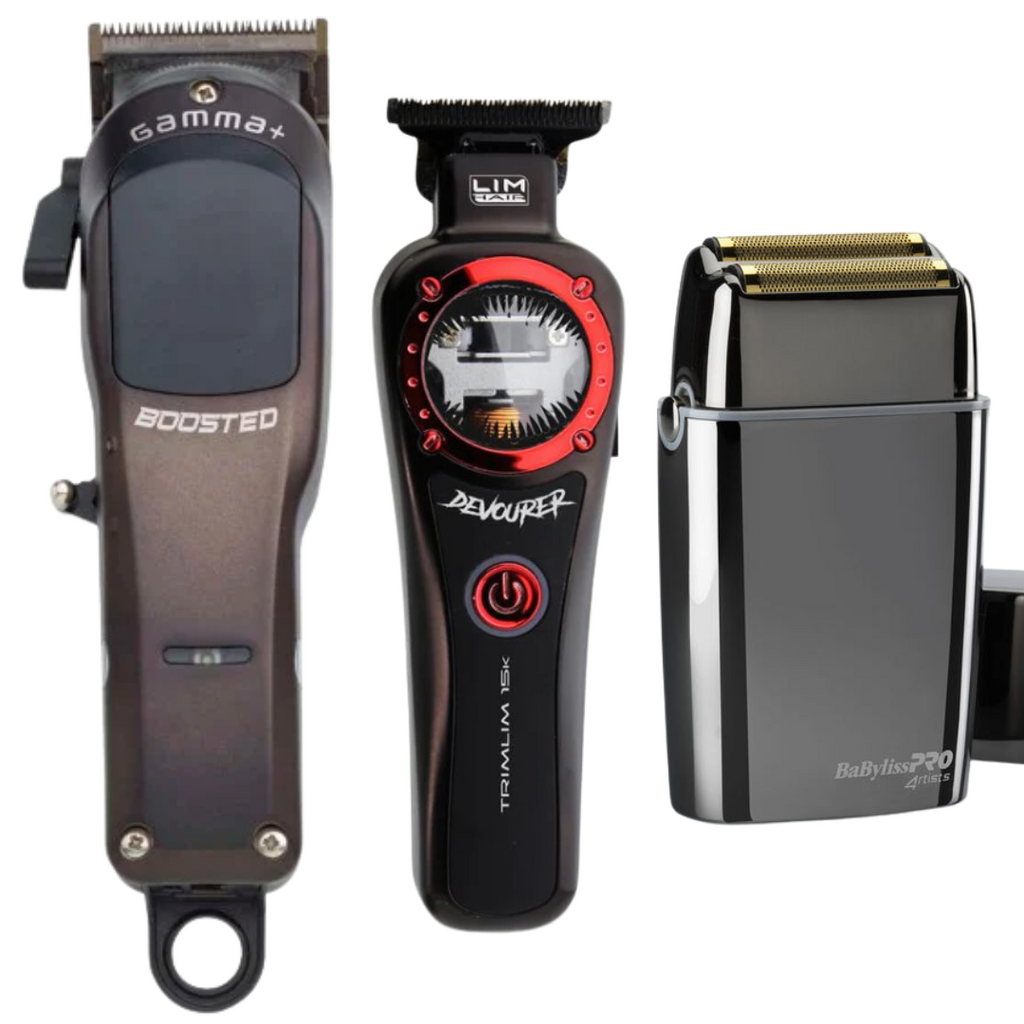 Gamma Piu Boosted Clipper + Devourer Trimmer (Trimlim) + FX02 Shaver Babyliss