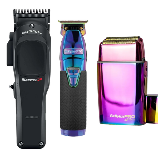 Gamma Piu Boosted Up Clipper + Skeleton Boost Trimmer Babyliss + FX02 Shaver Babyliss