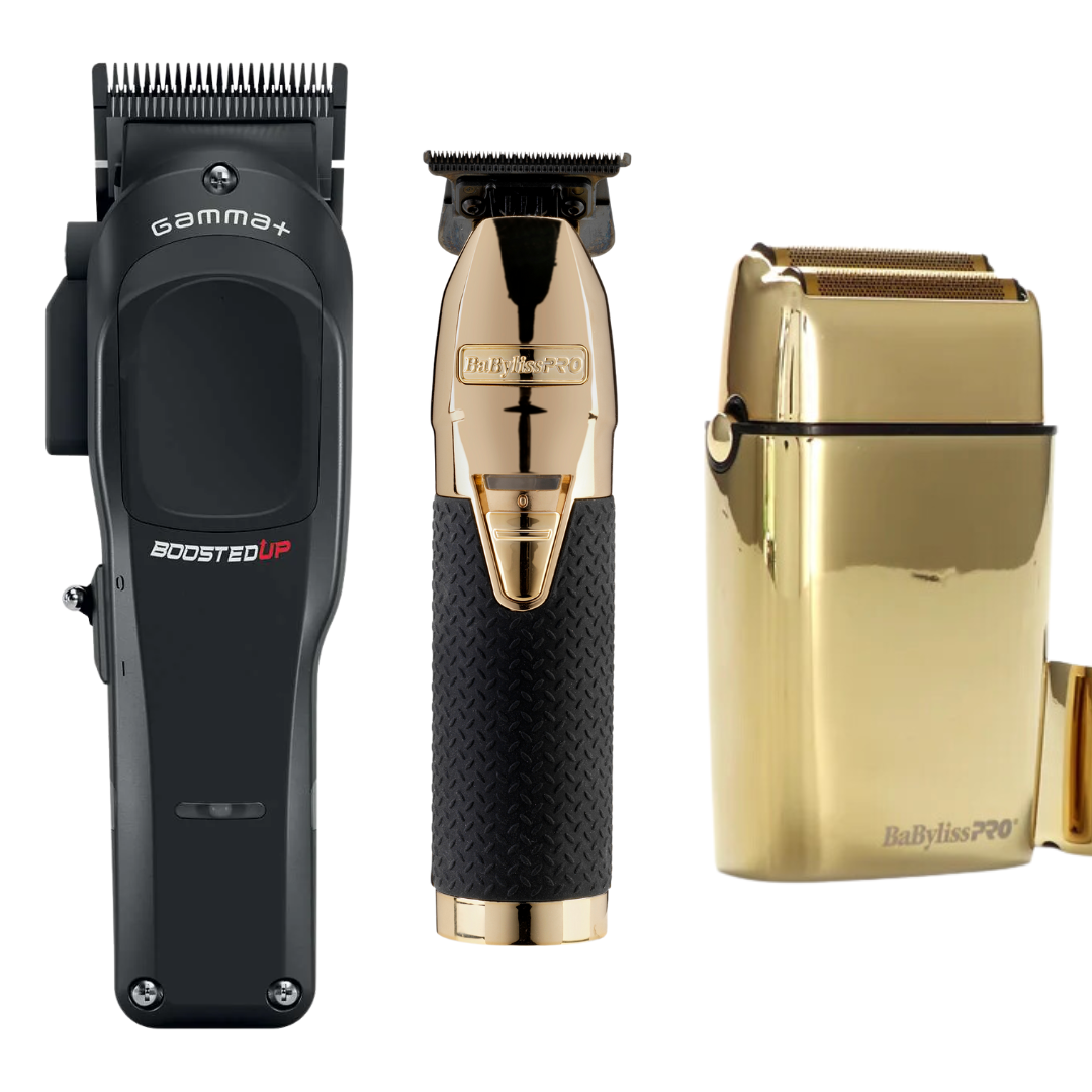 Gamma Piu Boosted Up Clipper + Skeleton Boost Trimmer Babyliss + FX02 Shaver Babyliss