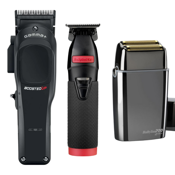 Gamma Piu Boosted Up Clipper + Skeleton Boost Trimmer Babyliss + FX02 Shaver Babyliss