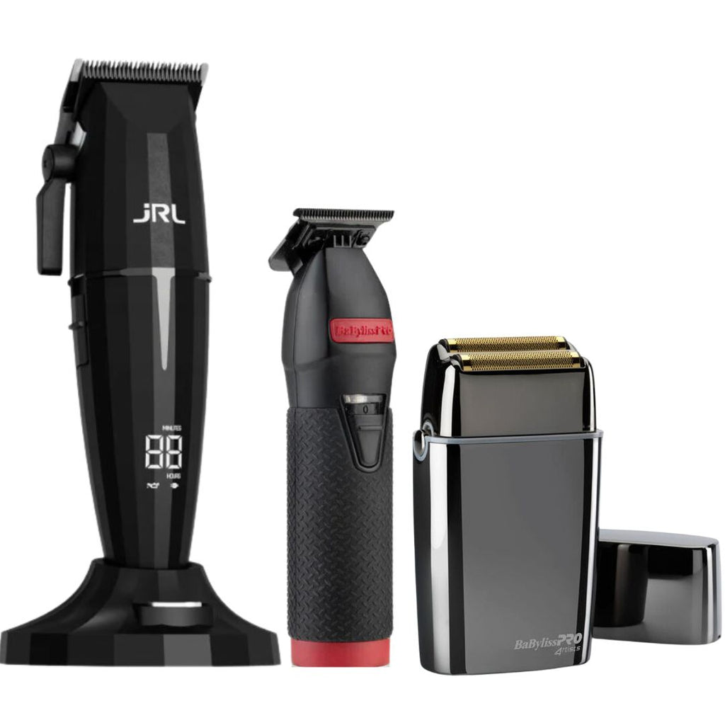 Combo Clipper JRL Onyx + Trimmer Skeleton Boost + Shaver FX02 Babyliss