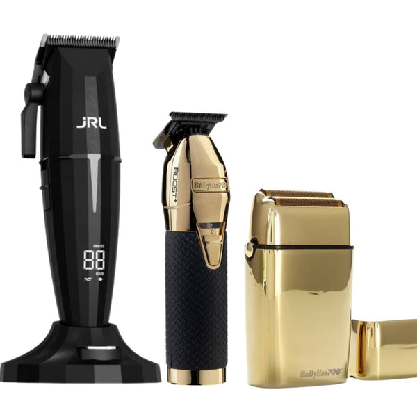 Combo Clipper JRL Onyx + Trimmer Skeleton Boost + Shaver FX02 Babyliss