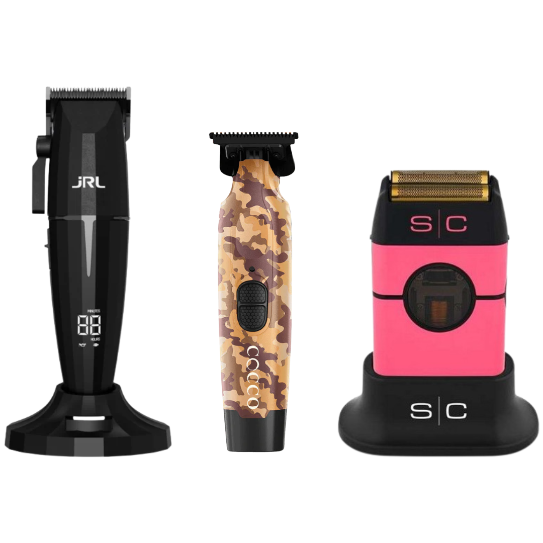 JRL Onyx Clipper + Cocco Hyper Veloce Trimmer + Stylecraft Instinct Shaver Metal Edition