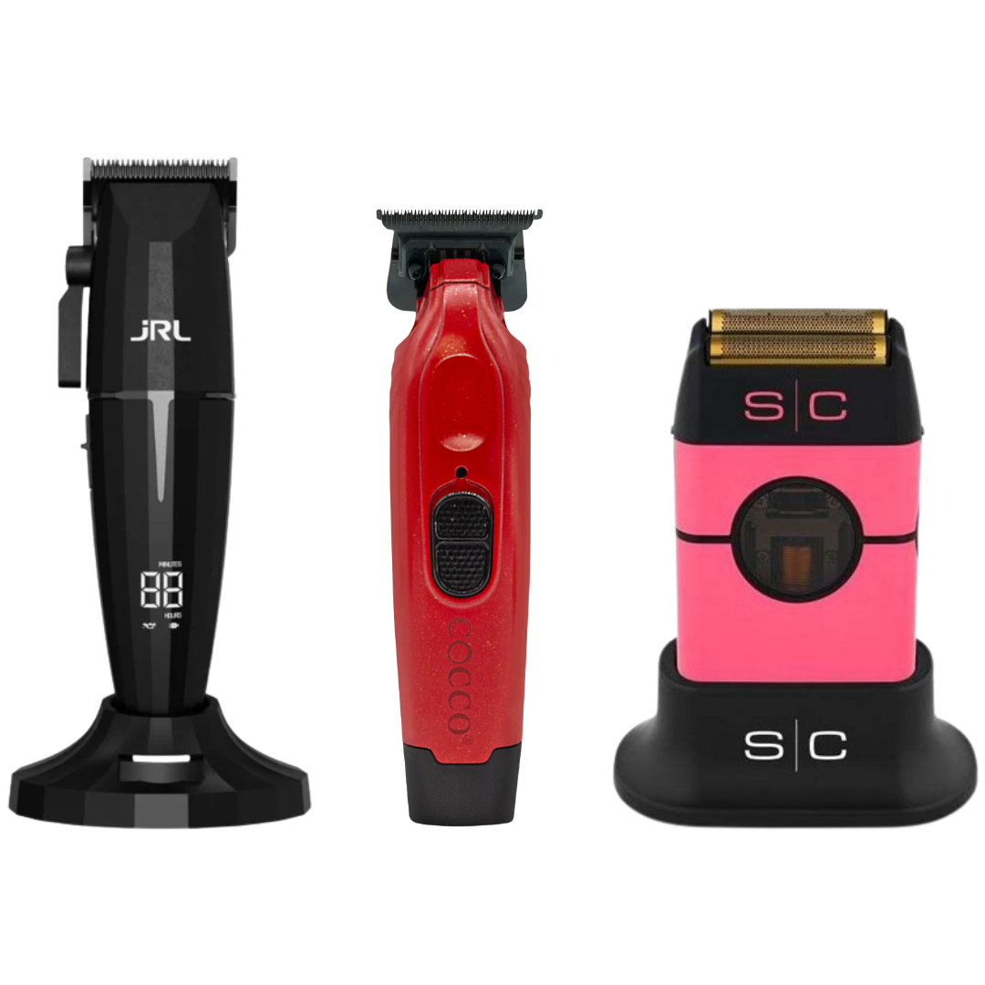 JRL Onyx Clipper + Cocco Hyper Veloce Trimmer + Stylecraft Instinct Shaver Metal Edition