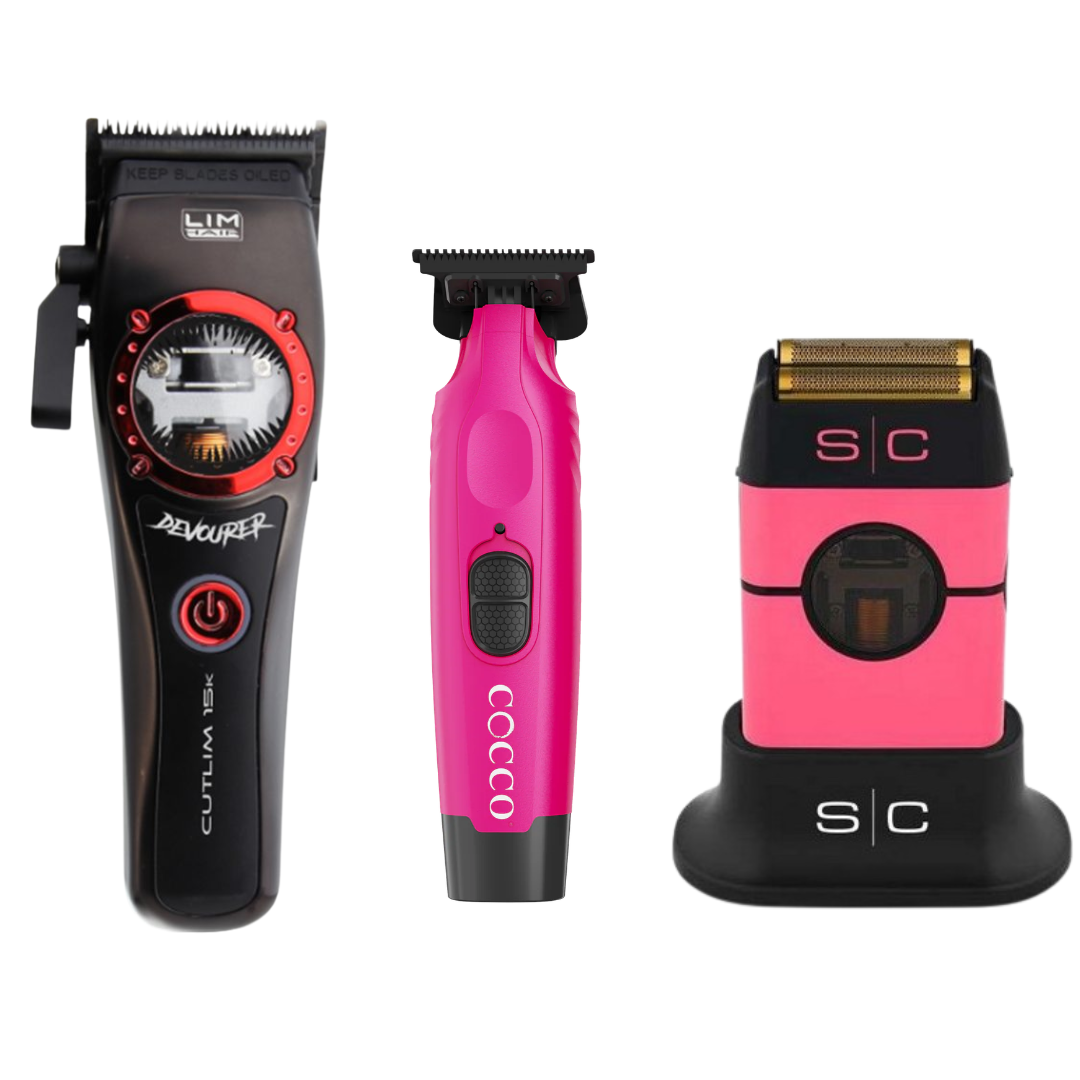 Cutlim Devourer Clipper + Cocco Hyper Veloce Trimmer + Stylecraft Instinct Shaver Metal Edition