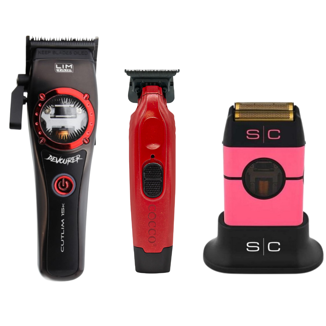 Cutlim Devourer Clipper + Cocco Hyper Veloce Trimmer + Stylecraft Instinct Shaver Metal Edition