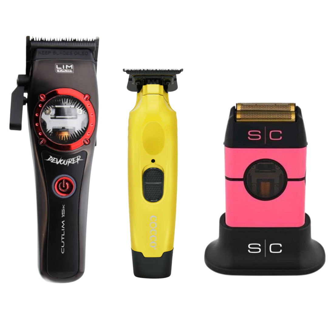 Cutlim Devourer Clipper + Cocco Hyper Veloce Trimmer + Stylecraft Instinct Shaver Metal Edition