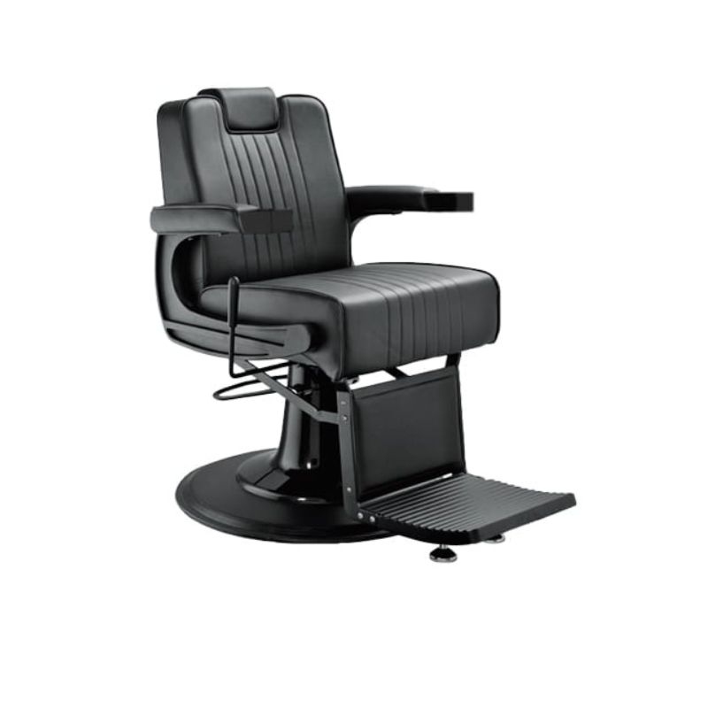 Sillon Barberia Clasico Negro Mate