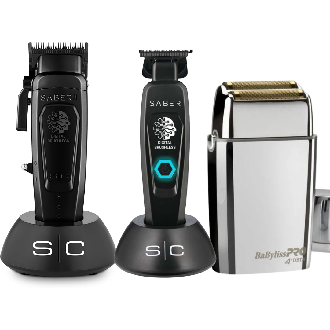 Stylecraft Saber 2.0 Clipper + Saber Trimmer + FX02 Shaver Babyliss