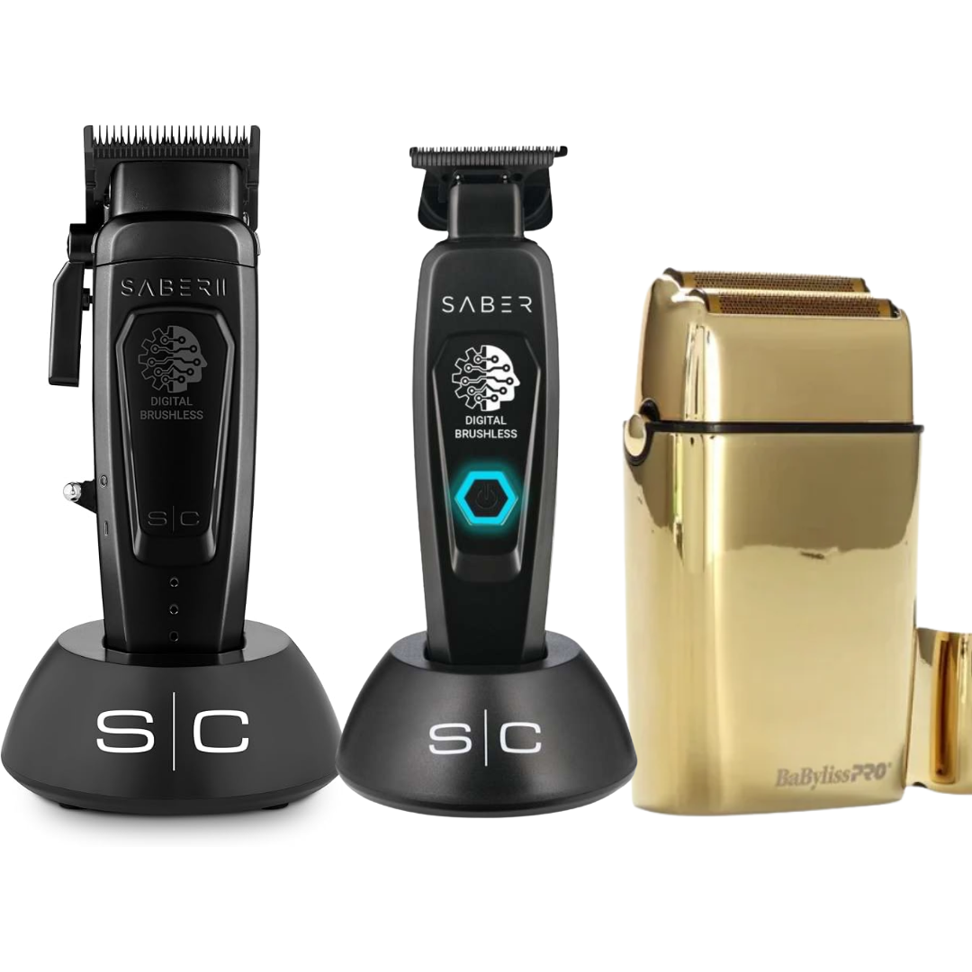 Stylecraft Saber 2.0 Clipper + Saber Trimmer + FX02 Shaver Babyliss