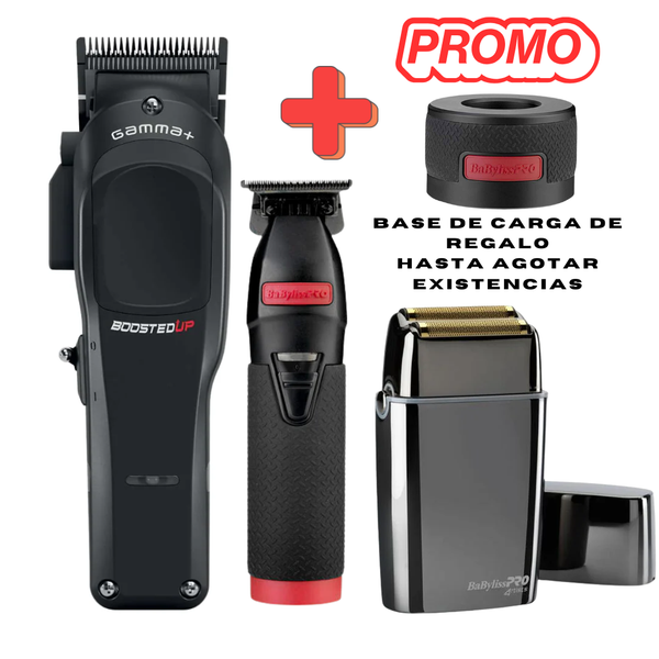 Gamma Piu Boosted Up Clipper + Skeleton Boost Trimmer Babyliss + FX02 Shaver Babyliss