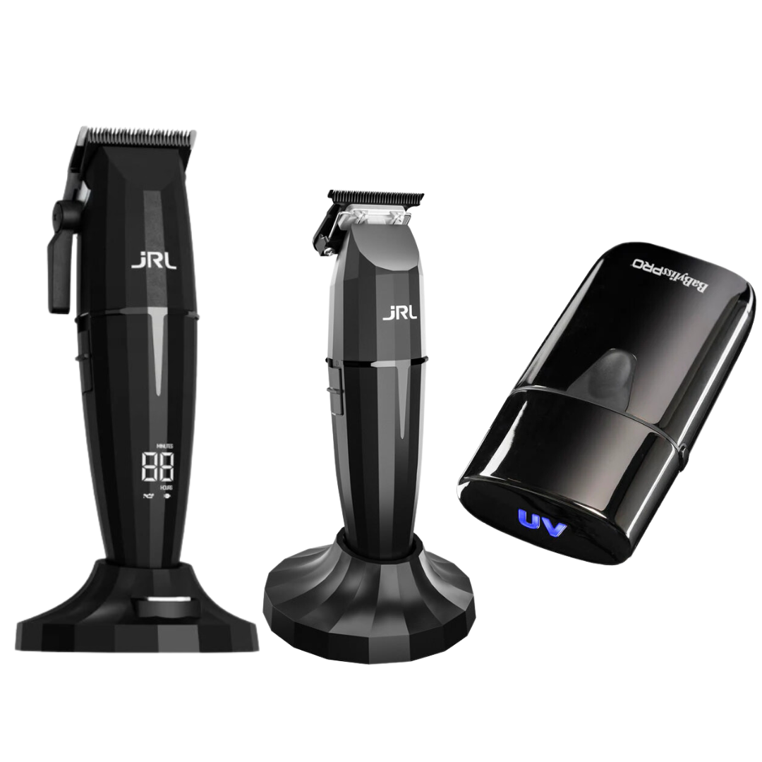 Combo Clipper y Trimmer JRL Onyx + UV Foil Shaver