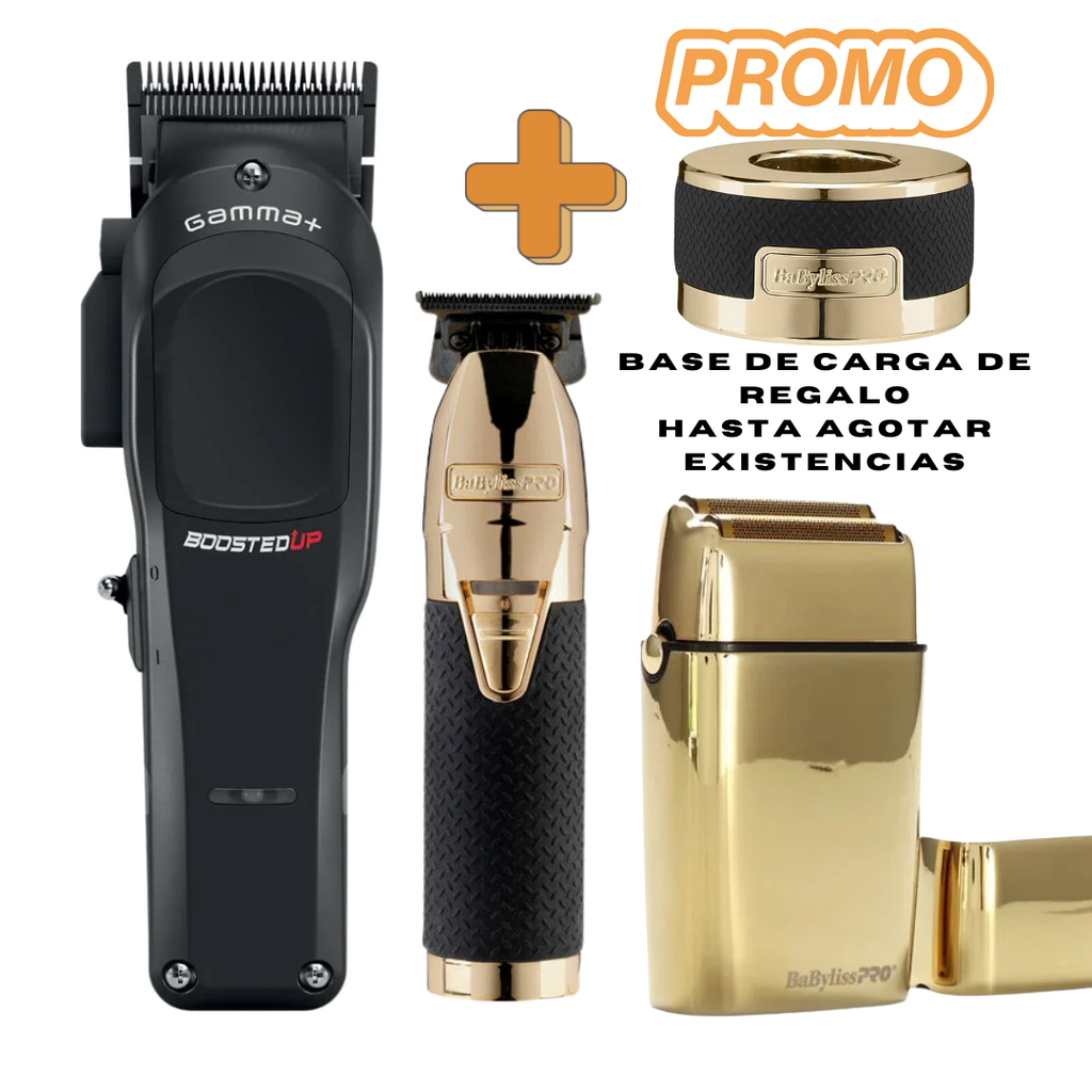 Gamma Piu Boosted Up Clipper + Skeleton Boost Trimmer Babyliss + FX02 Shaver Babyliss