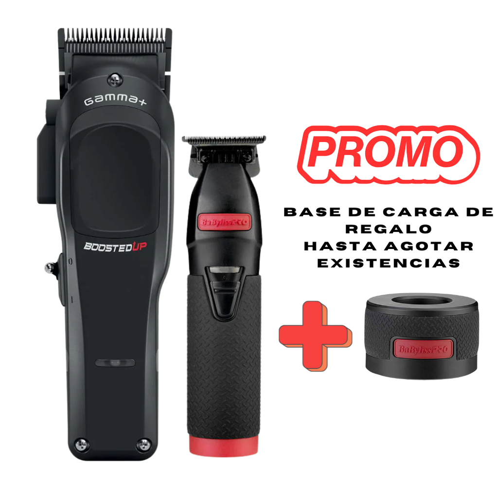 Gamma Piu Boosted Up Clipper + Skeleton Boost Trimmer Babyliss
