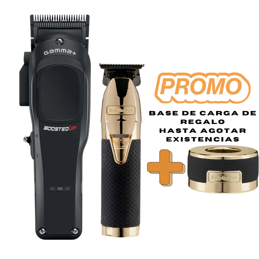 Gamma Piu Boosted Up Clipper + Skeleton Boost Trimmer Babyliss