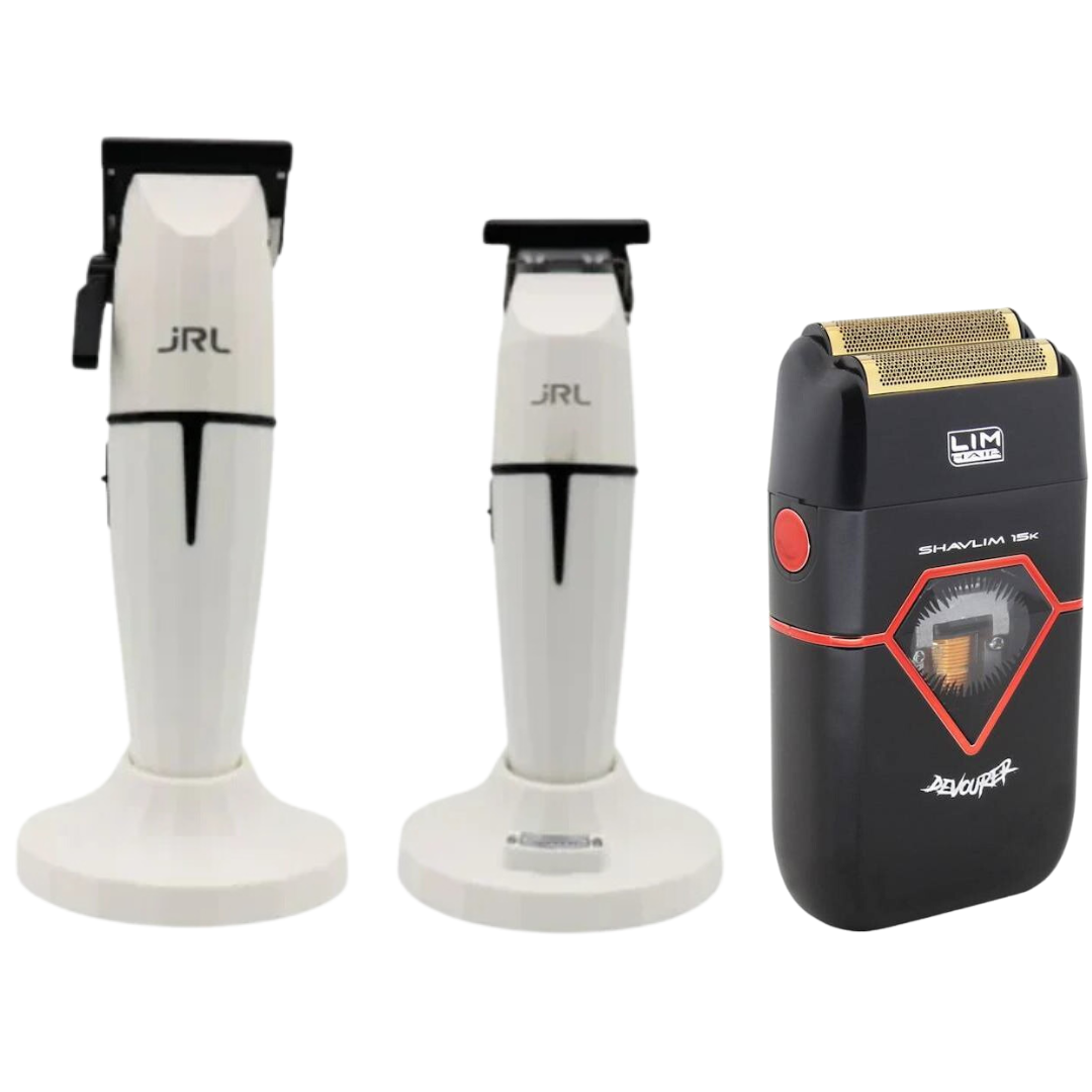 Combo Clipper y Trimmer JRL Onyx + Shavlim Devourer Shaver