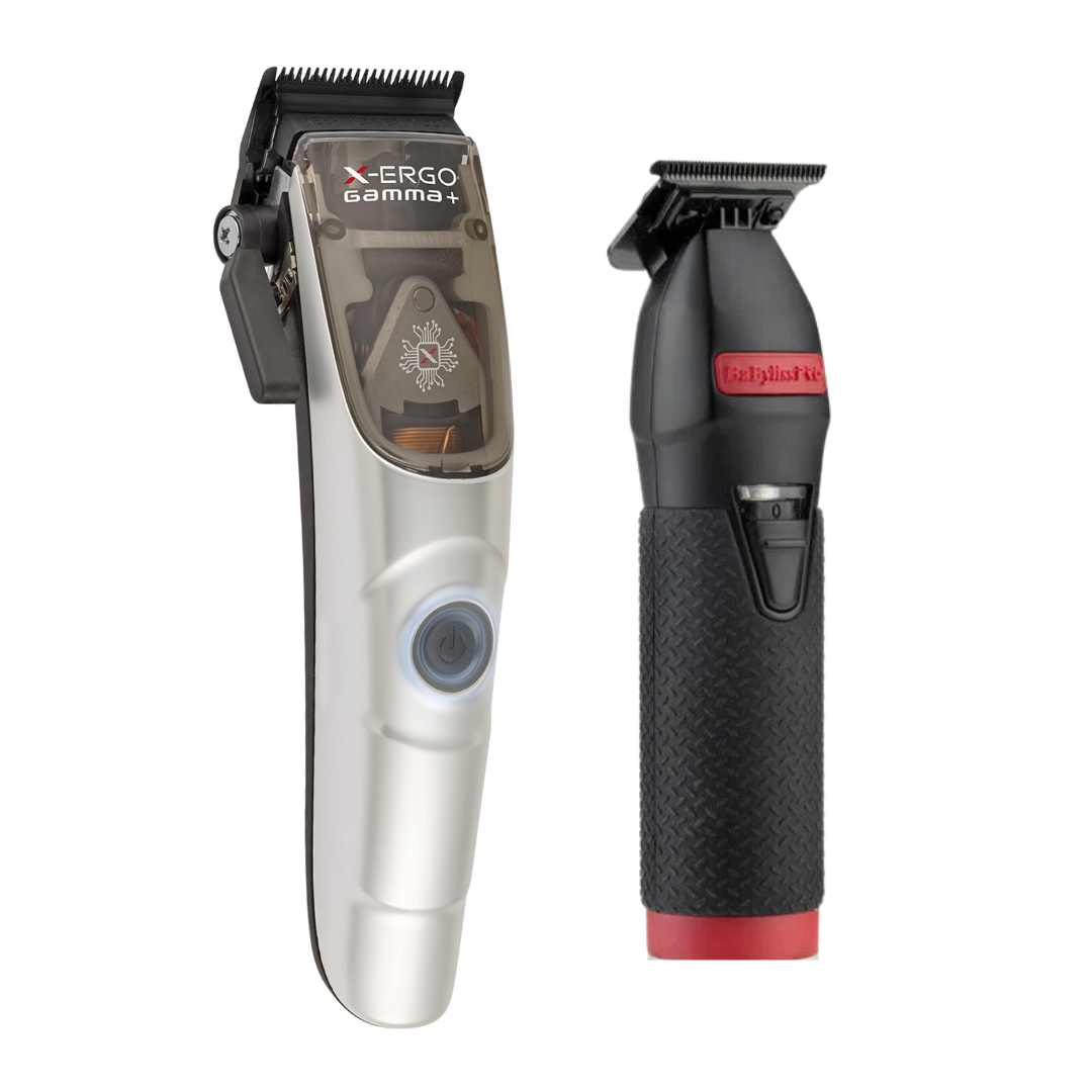 Combo Gamma Piu X-Ergo Clipper + Babyliss Skeleton Boost Trimmer