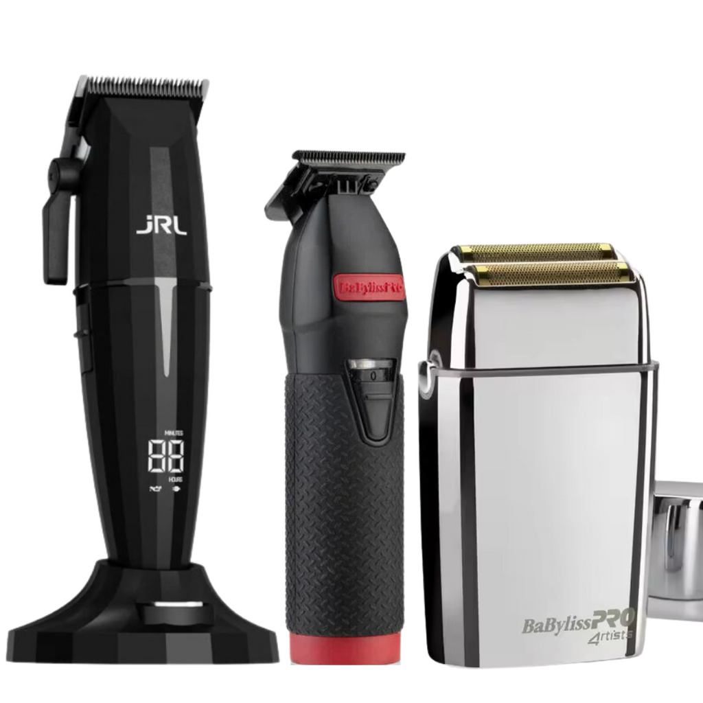 Combo Clipper JRL Onyx + Trimmer Skeleton Boost + Shaver FX02 Babyliss