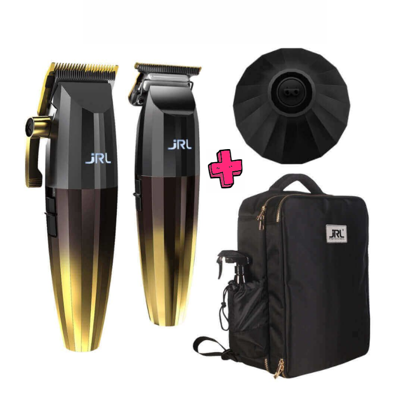 Máquina de Corte Combo Kit Gold Clipper y Trimmer 2022 JRL + Mochila BackPack Gold Collection JRL JRL