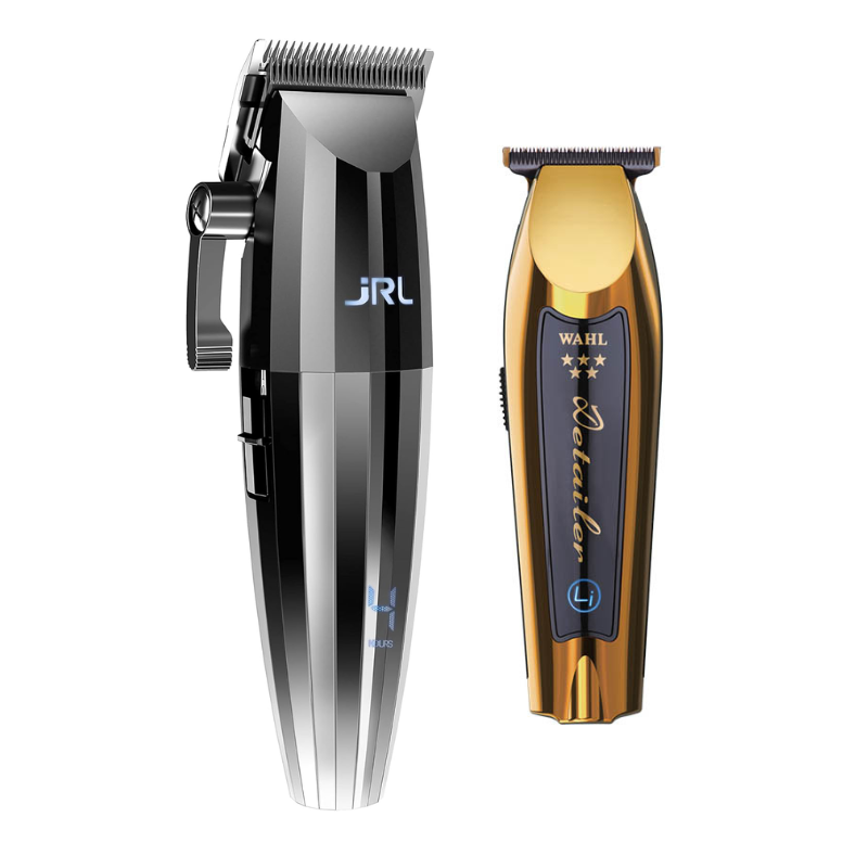 Máquina de Corte Fresh Fade 2020C Clipper JRL + Máquina de Corte Detailer Gold Trimmer Cordless Wahl JRL