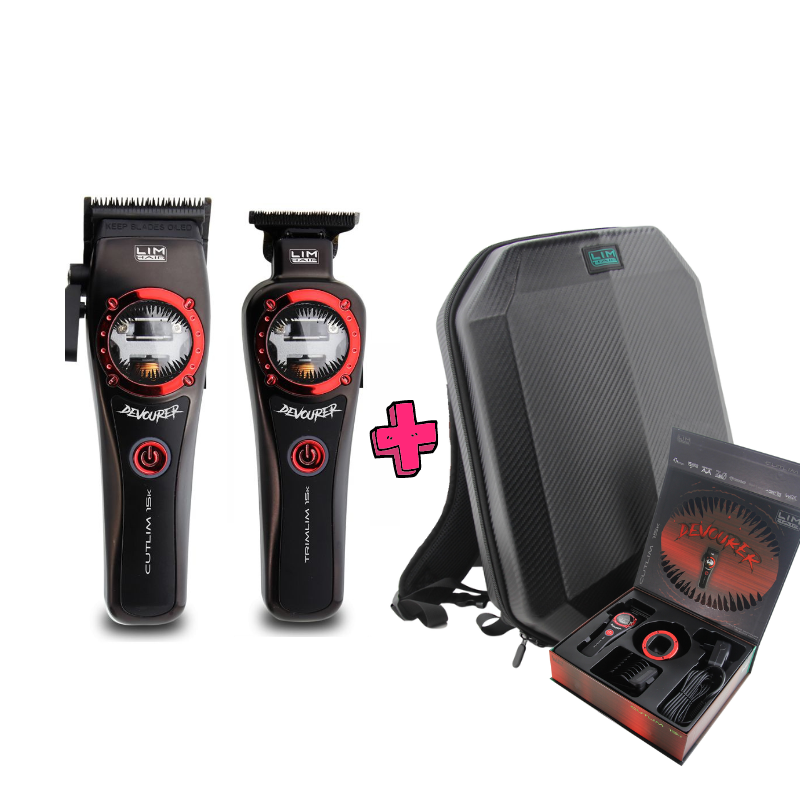 Pack Devourer 15K Clipper + Trimmer Lim Hair + Mochila (Cutlim + Trimlim + Mochila)