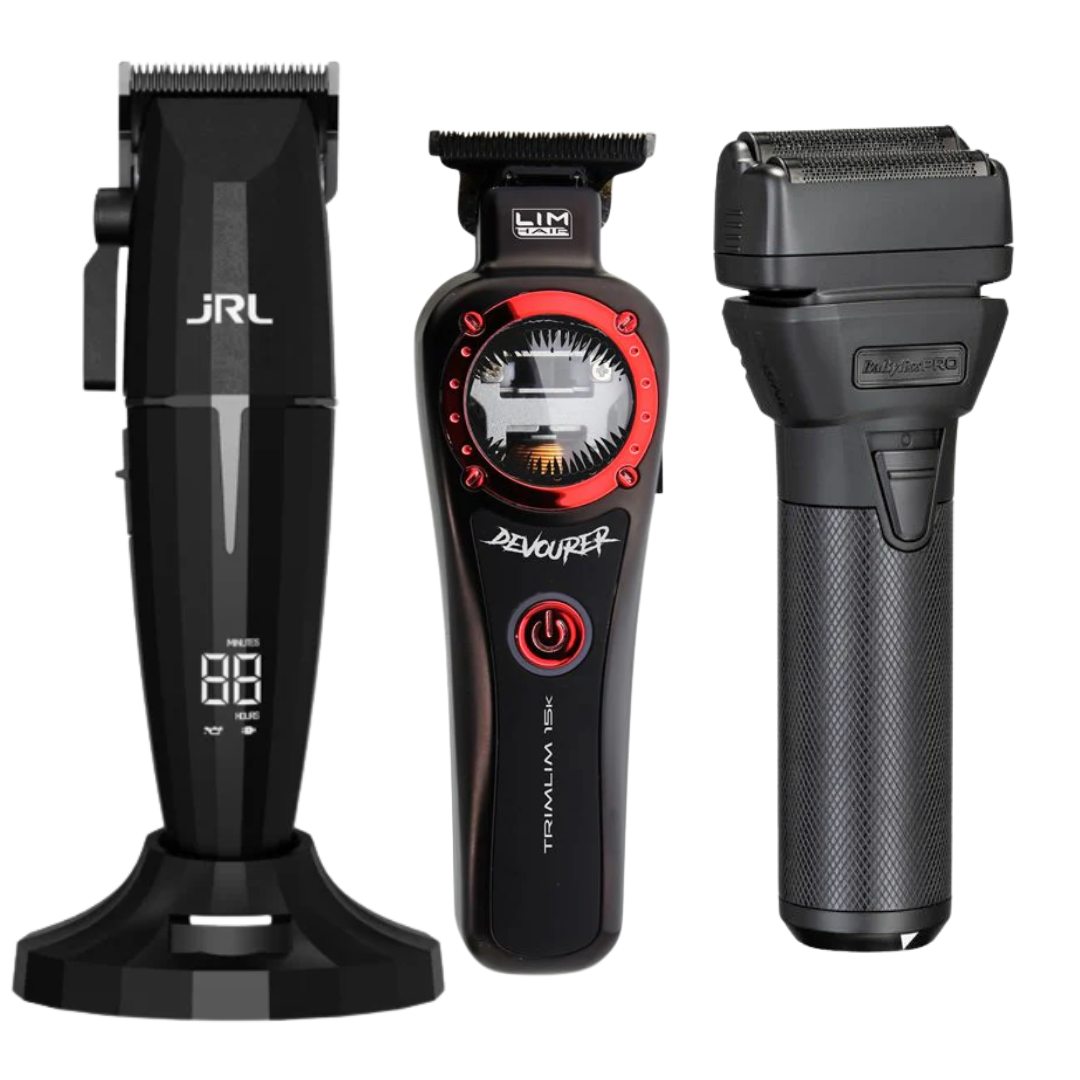 JRL Onyx Clipper + Devourer Trimmer Trimlim + FXOne Shaver Babyliss