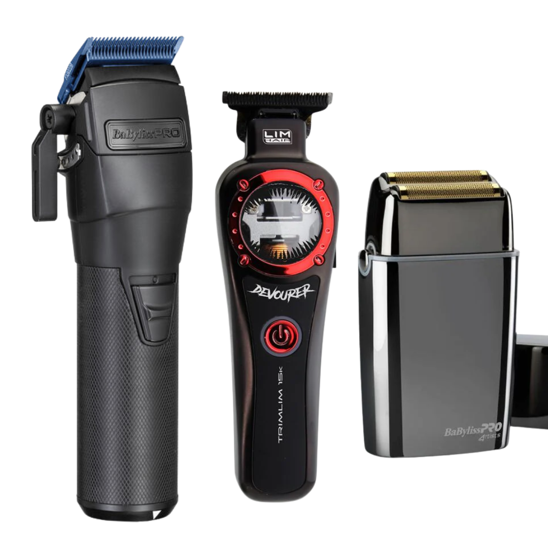 FXOne Clipper Babyliss + Devourer Trimmer y Shaver (Trimlim) + FX02 Shaver Babyliss