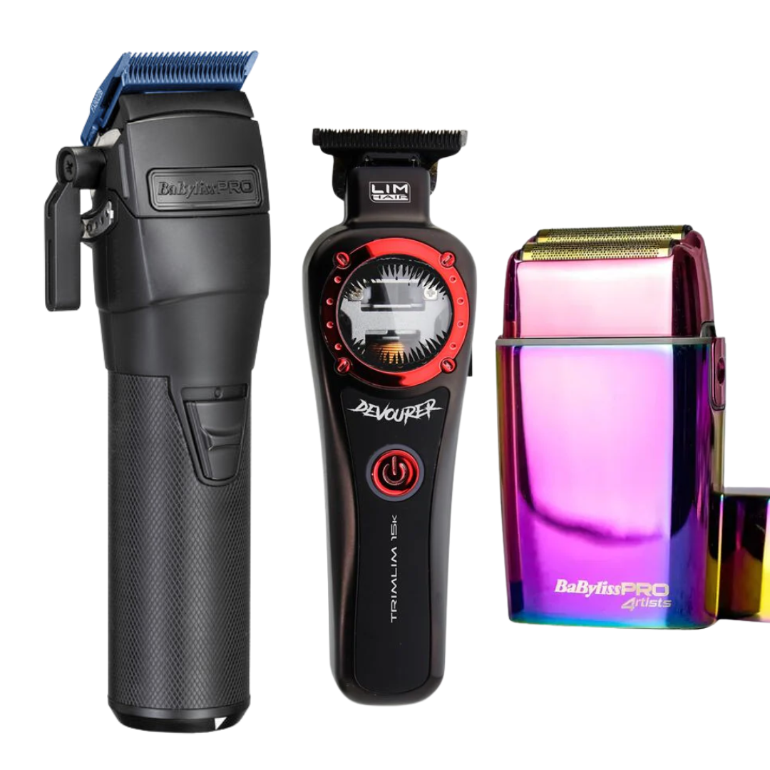 FXOne Clipper Babyliss + Devourer Trimmer y Shaver (Trimlim) + FX02 Shaver Babyliss