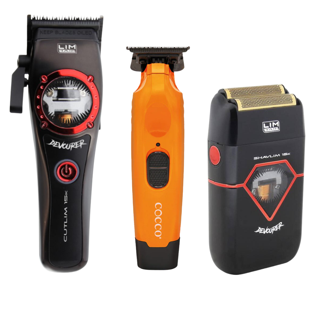Cutlim Devourer Clipper + Cocco Hyper Veloce Trimmer + Stylecraft Instinct Shaver Metal Edition