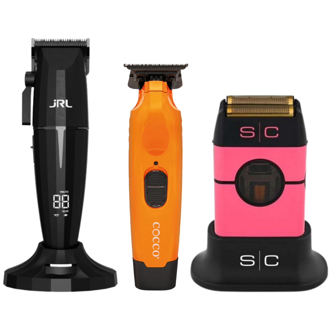 JRL Onyx Clipper + Cocco Hyper Veloce Trimmer + Stylecraft Instinct Shaver Metal Edition