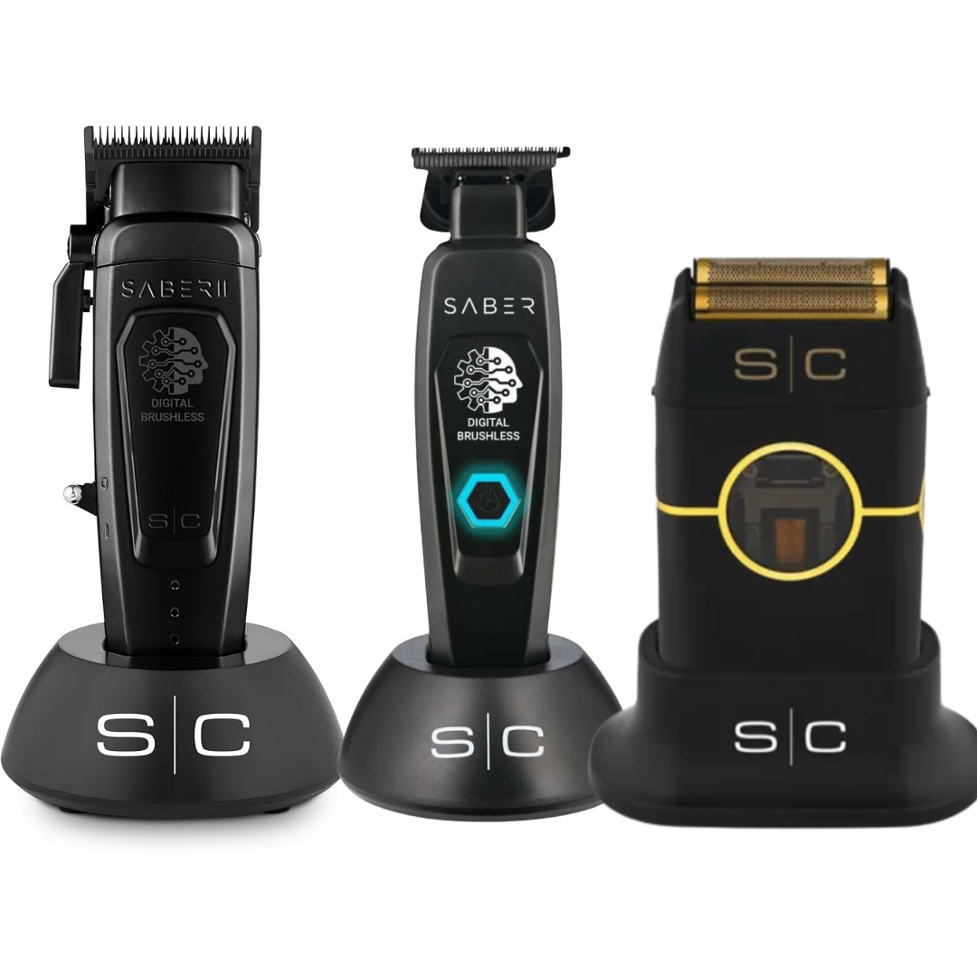 Stylecraft Saber 2.0 Clipper + Saber Trimmer + Instinct Metal Edition Shaver
