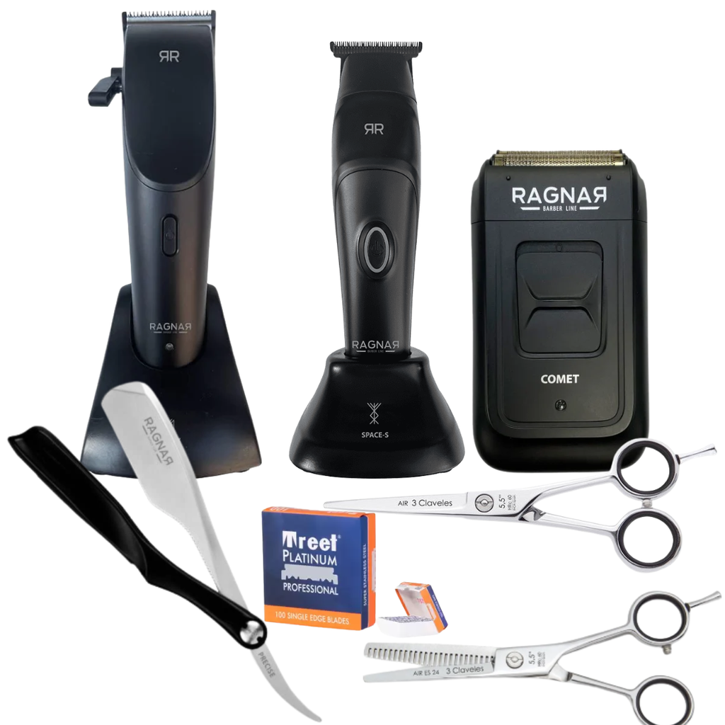 Starter Pack Basic – Economy (Ragnar Space X + Ragnar Space S + Ragnar Comet + Tijeras Corte 3 Claveles Air + Tijeras Entresacar 3 Claveles Air + Ragnar Precise + Cuchillas Treet)