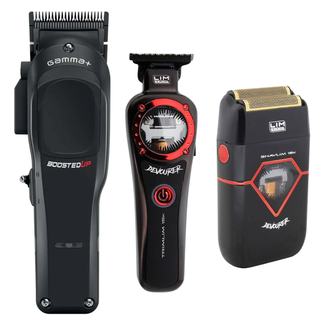 Boosted Up Clipper + Devourer Trimmer (Trimlim 15K) + Shavlim Devourer Shaver