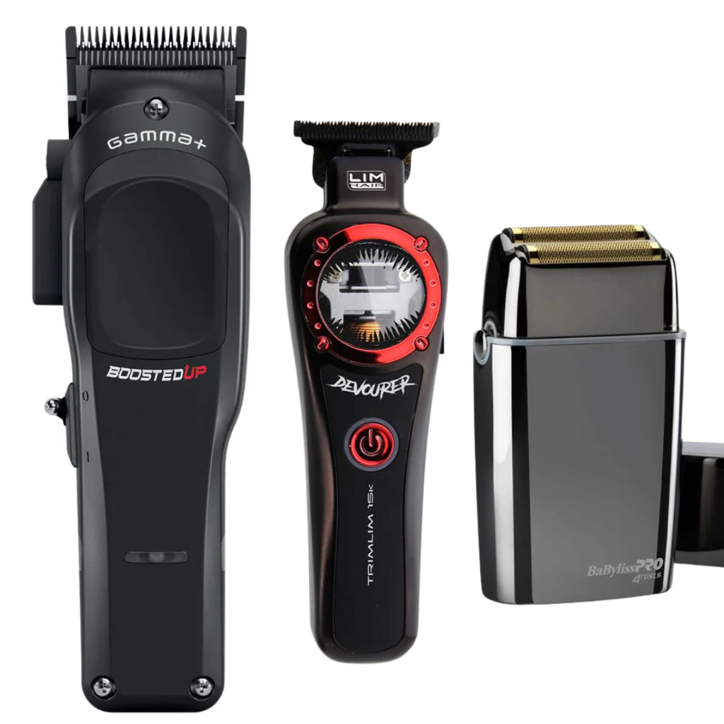 Boosted Up Clipper + Devourer Trimmer (Trimlim 15K) + FX02 Babyliss Shaver