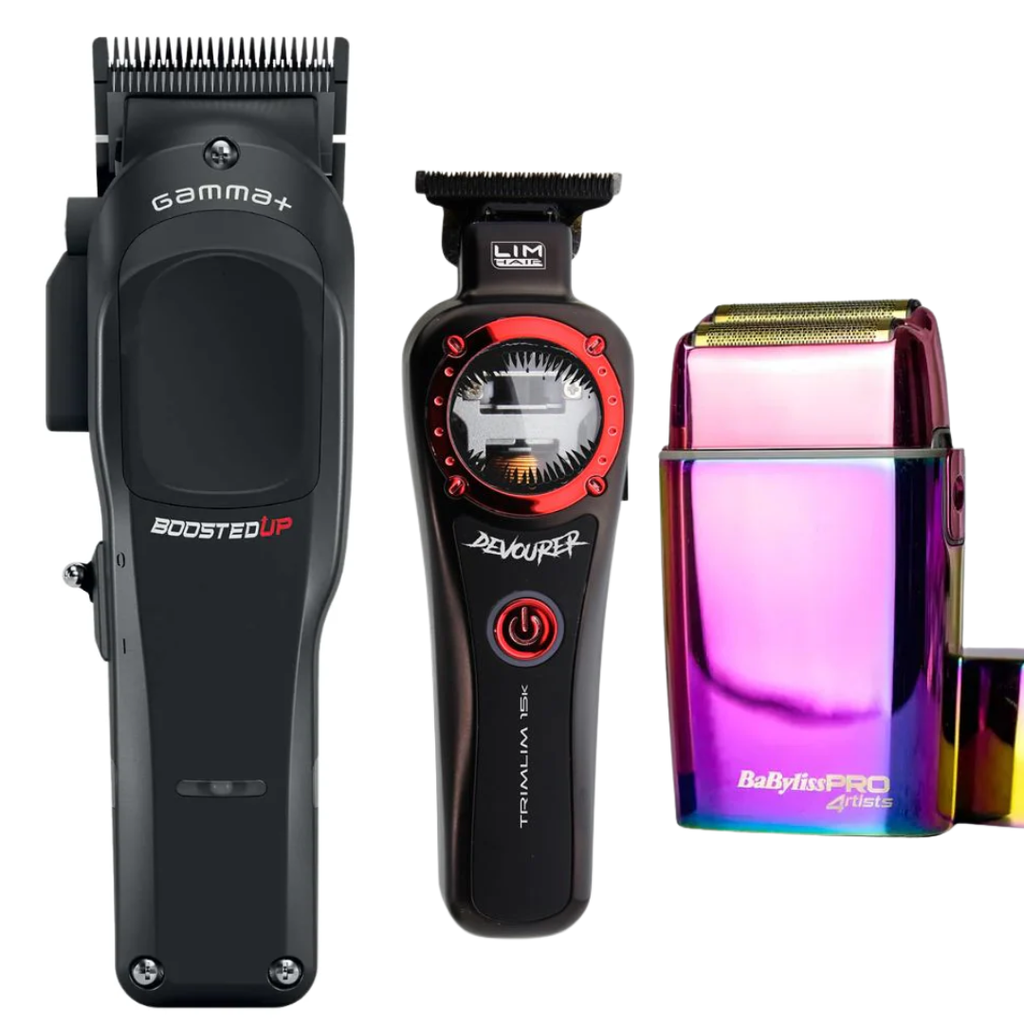 Boosted Up Clipper + Devourer Trimmer (Trimlim 15K) + FX02 Babyliss Shaver