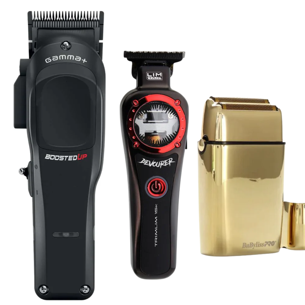 Boosted Up Clipper + Devourer Trimmer (Trimlim 15K) + FX02 Babyliss Shaver