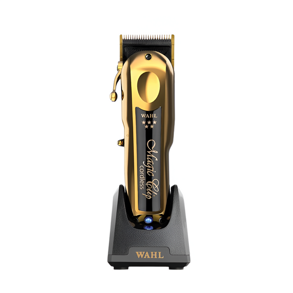 Máquina de Corte Clipper Wahl Magic Clip Gold Cordless + Trimmer Wahl Detailer Gold Cordless WAHL